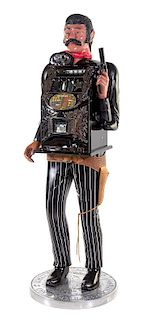 A Frank Polk Style "Cowboy" Slot Machine Height 72 inches.