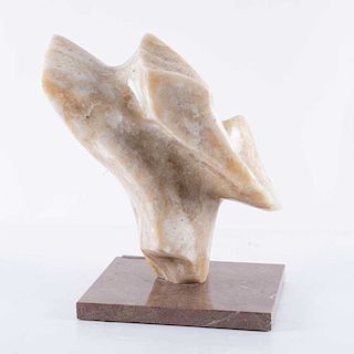 Martín Manzano. Sin título. Figura abstracta. Talla en ónix, con base de mármol, 8/8 Firmada.