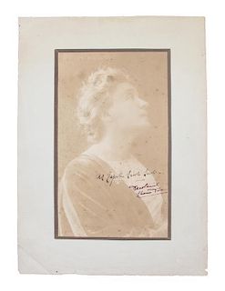 * DUSE, ELEONORA. Photograph signed and inscribed to General Ercoli.