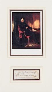 * DICKENS, CHARLES. Clipped signature, n.d. Framed and matted.