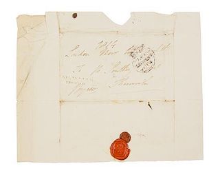 * (AUTHORS) A group of five clipped signatures of Browning, Wordsworth, Lord Byron, and D'Israeli (two).