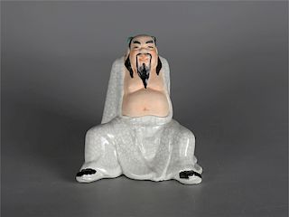 Chinese Ge Ware porcelain figure of an Immortal.  