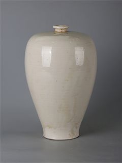 Chinese Ding Ware porcelain meiping vase. 