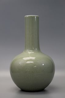 Chinese celadon glazed porcelain vase.