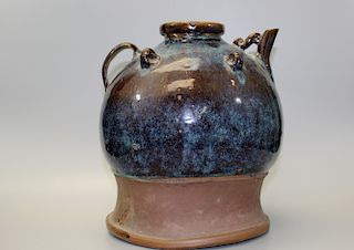 Japanese pottery ewer.