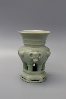 Chinese celadon porcelain jar.