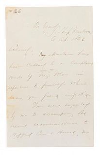 SICKLES, DANIEL. Autographed letter signed, three pages, August 6, 1862.