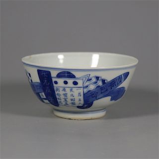 Chinese blue and white porcelain bowl. 