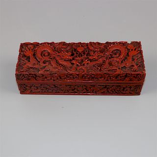 Chinese cinnabar box, Ming Mark. 