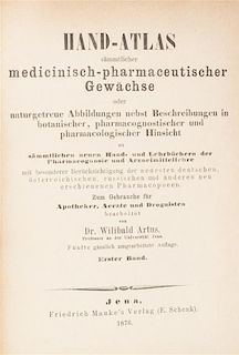 (BOTANY) ARTUS, WILIBALD. Hand-Atlas sammtlicher medicinisch-pharmaceutischer Gewachse.. Jena, 1876. 2 vols.