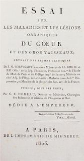 (MEDICINE) CORVISART, JEAN-NICOLAS. Essai sur les maladies et les lesions...du coeur. Paris, 1806. First edition.