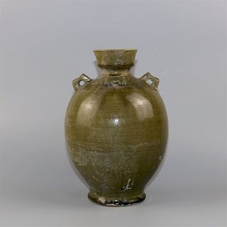 Chinese celadon glaze porcelain vase. 