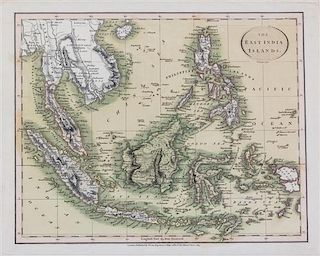 * (MAP) CARY, JOHN The East India Islands. London, 1813. Framed.