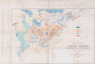 * (MAP) MARCOU, JULES. Geological Map of the United States and the British Provinces of North America. Boston, 1853.