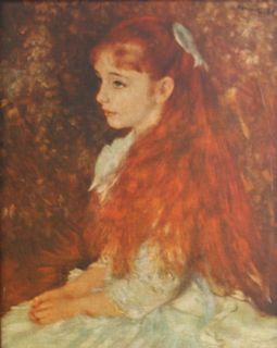 UNSIGNED. Oil On Board Girl With Red Hair.