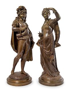 Paul Duboy, (French, 1830-1887), Courtier and Lady (two sculptures)