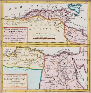 * (MAP, MIDDLE EAST) Two maps. Persia. Edinburgh, 1819. Partie Occidentale de la Turquie... Paris, 1758. Both framed.