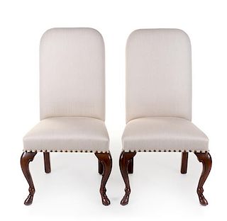 A Pair of George III Style Side Chairs Height 45 inches.