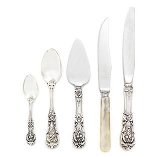 A Group of American Silver Flatware Articles, Reed and Barton, Taunton, MA, Francis I pattern, comprising: 13 dinner knives 7 te