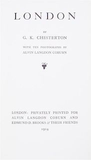 * (COBURN, ALVIN LANGDON) London. Chiswick Press, 1914. Privately printed.