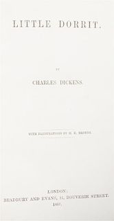 DICKENS, CHARLES. Little Dorrit. London, 1857. First edition in book form.