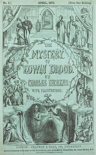 DICKENS, CHARLES. The Mystery of Edwin Drood. London, 1870. 6 original parts.