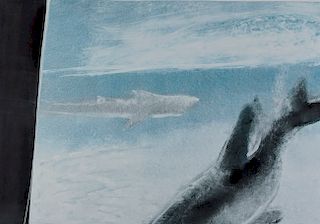 Michael Mazur - Aquarium Series: Sharks In  Tank