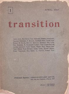 * (SURREALISM/DADA) JOLAS, EUGENE. Transition. Paris, 1927-1938. 22 issues in 29 vols.