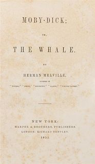 MELVILLE, HERMAN. Moby-Dick; or, the Whale. New York, 1851. First American edition, first issue binding.