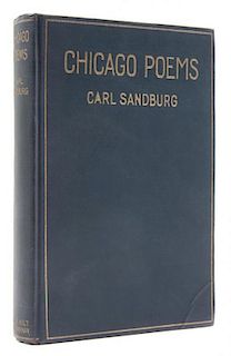 SANDBURG, CARL. Chicago Poems. New York, 1916. First edition. Inscribed.