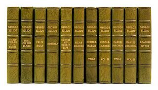 (BINDINGS) ELIOT, GEORGE. Works. New York, 1906. 11 vols.