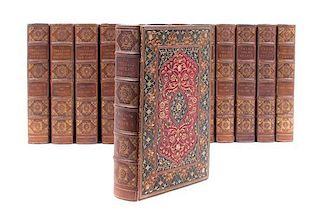 (BINDINGS) PAYNE, JOHN, trans. Book of the Thousand Nights..., w/Tales from the Arabic, Alaeddin, Enchanted Lamp. L, 1884-89. 13
