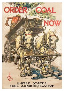 (WWI POSTERS, US) LEYENDECKER, JOSEPH. Order Coal Now. 1914-1918. Lithograph poster.