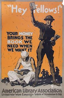 (WWI POSTERS, US). A group of three WWI propaganda posters. 1917 - 1918.