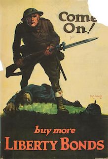 (WWI POSTERS, US) A group of seven WWI propaganda posters. 1917 - 1918.