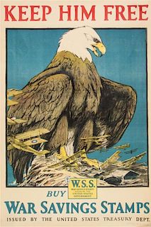 (WWI POSTERS) A group of seven WWI propaganda posters. 1917 - 1918.