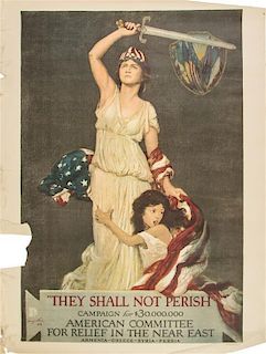 (WWI POSTERS) A group of six WWI propaganda posters. 1917 - 1918.