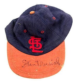 * MUSIAL, STAN. An autographed Cardinals hat, signed ("Stan Musial") on the bill.