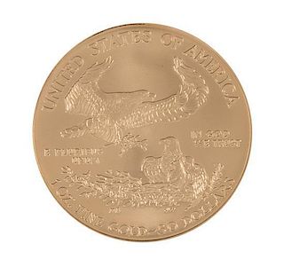 * 2007-W $50 Gold Eagle Coin.