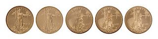 * Ten 2013 $5 Gold Eagle Coins.