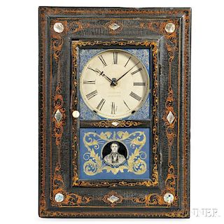 J.C. Brown Mother-of pearl Shelf Clock