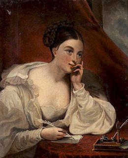 Artist Unknown, (English, 19th Century), Young Woman Writing a Note
