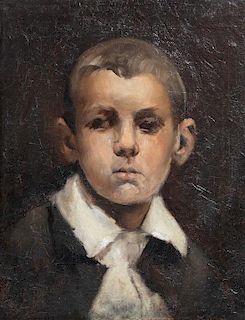Frank Duvenek, (German/American, 1848-1919), Portrait Head of Young Boy