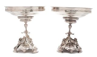 A Pair of English Victorian Silver-Plated Fruit-Stands, Elkington & Co., Birmingham, 1864,