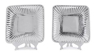 A Pair of French Silver Deep Serving Dishes, Cartier, 20th Century,