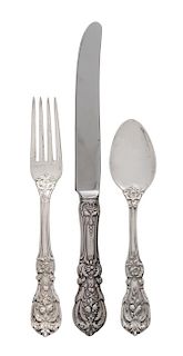 An American Sterling Silver Flatware Service, Reed and Barton, Taunton MA, 20th Century, Francis I pattern, comprising: 16 teasp