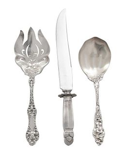 A Large Group of Silver Flatware, Various Makers, American and European, 19th and 20th Century, comprising: 15 large serving spo