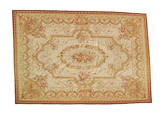 An Aubusson Style Needlepoint Rug 11 feet 5 inches x 8 feet 8 inches.
