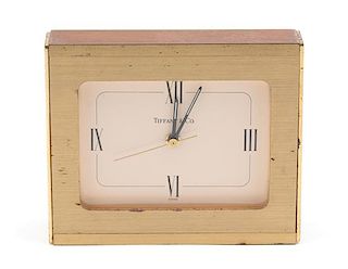A Tiffany & Co. Desk Clock Height 6 inches.