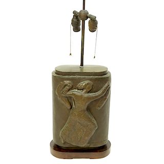 Modernist Bronze Table Lamp